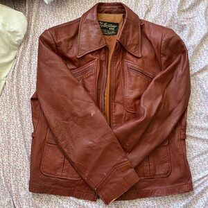 Vintage Auburn Leather Jacket